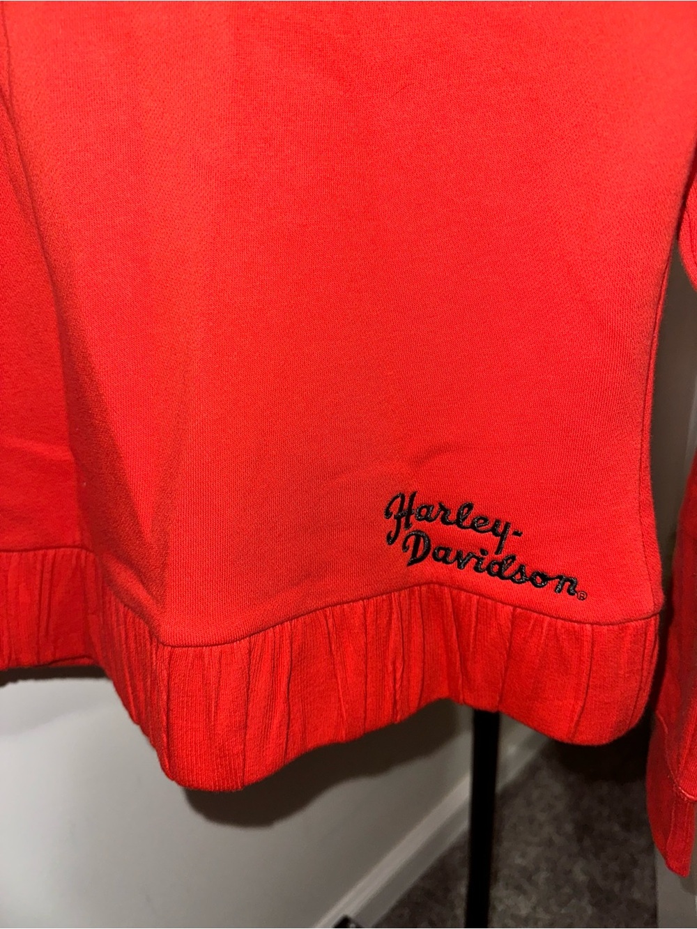 Harley-Davidson Women's Red Zip-Front Moto Jacket size Small - Picture 6 of 7